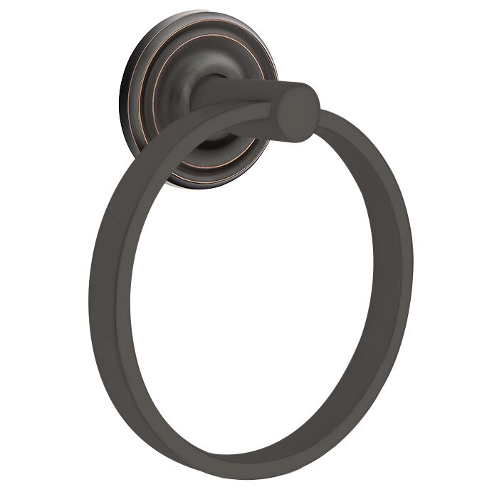 Modern Brass Collection Small Regular Towel Ring by Emtek