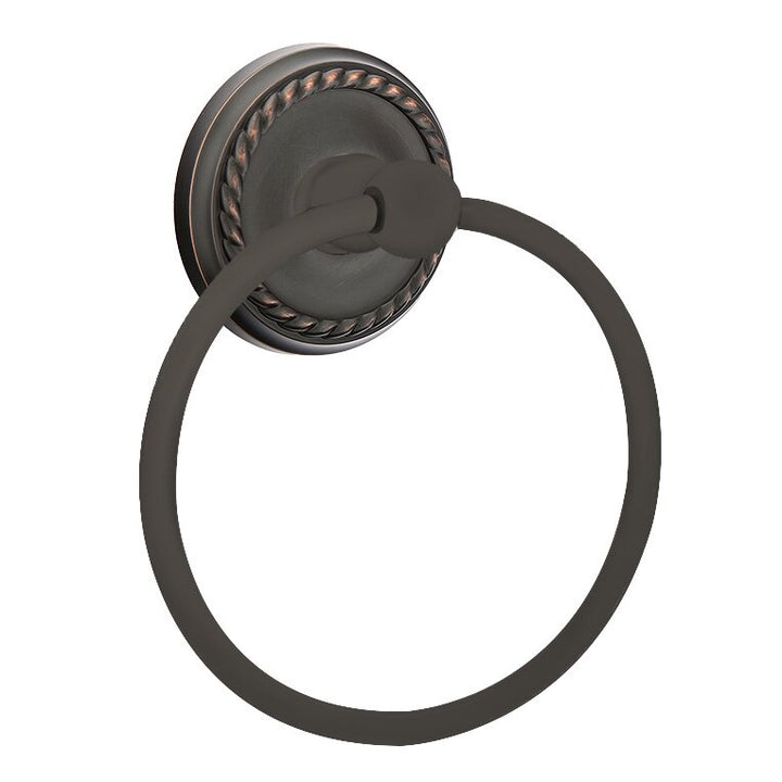 Traditional Brass Collection Rope Towel Ring  by Emtek