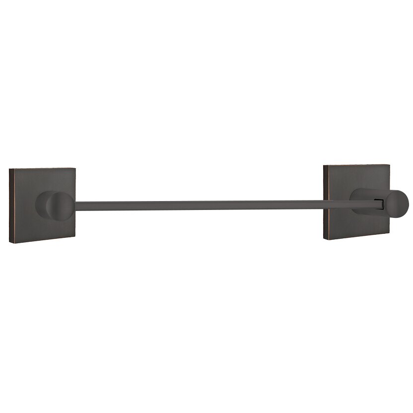 Modern Brass Collection Square 18" Single Towel Bar  by Emtek