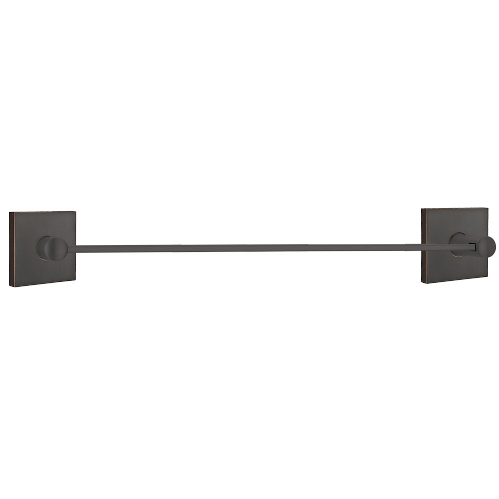 Modern Brass Collection Square 30" Single Towel Bar  by Emtek