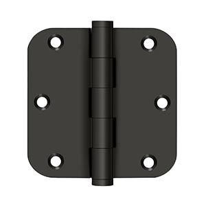 Deltana Architectural Hardware Solid Brass Hinges & Finials 3 1-2" x 3 1-2" x 5-8" Radius Hinge, Residential pair