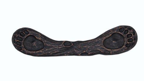 Buck Snort Lodge Decorative Hardware Dual Bear Track 2-15/16-in Center to Center Cabinet Pull