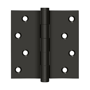 Deltana Architectural Hardware Solid Brass Hinges & Finials 4"X4" Square Hinges Residential - Zig-Zag pair