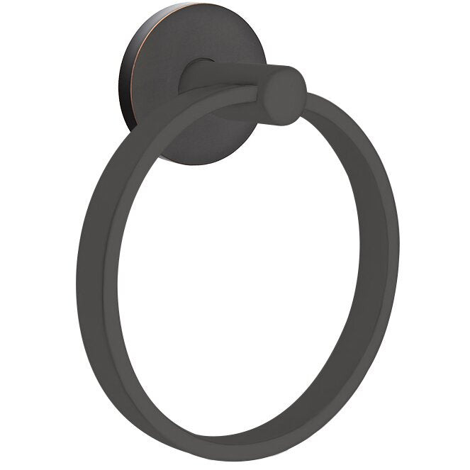 Modern Brass Collection Small Disk Towel Ring  by Emtek