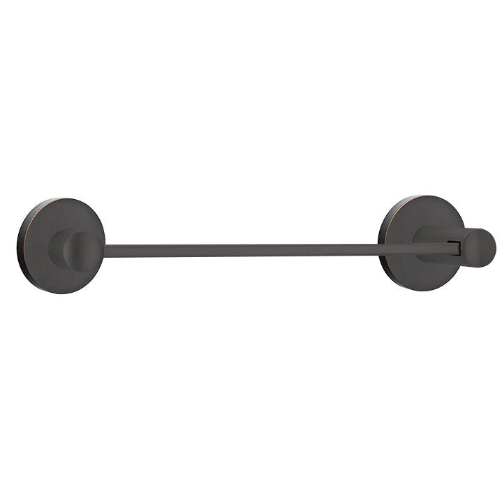 Modern Brass Collection Small Disk 18" Single Towel Bar  by Emtek