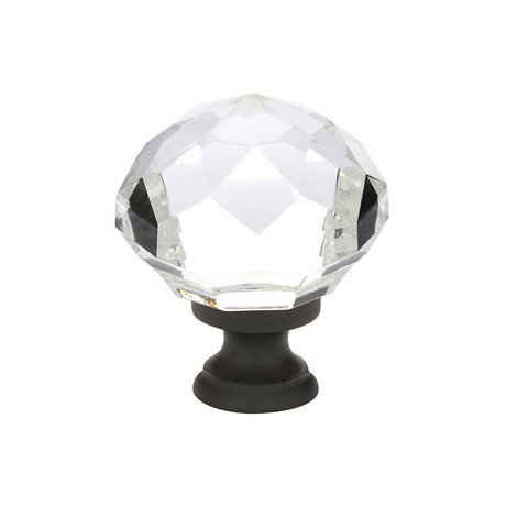 1 3/4" Diameter Diamond Knob  by Emtek-CRYSTAL