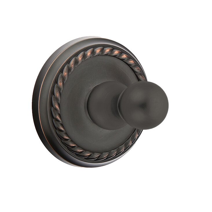 Traditional Brass Collection Rope Single Hook by Emtek