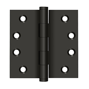 Deltana Architectural Hardware Solid Brass Hinges & Finials 4" x 4" Square Hinges pair