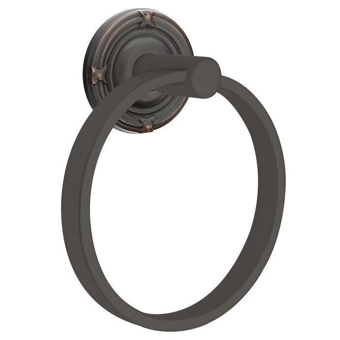 Modern Brass Collection Ribbon & Reed Towel Ring  by Emtek