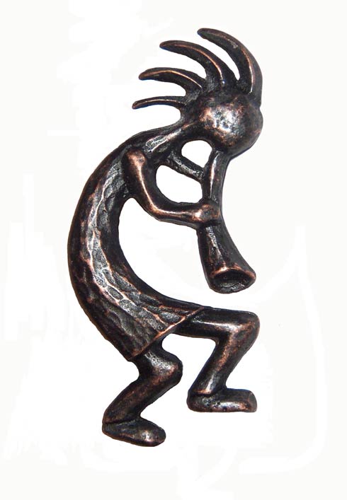 Buck Snort Lodge Hardware Kokopelli Cabinet Knob Facing Right