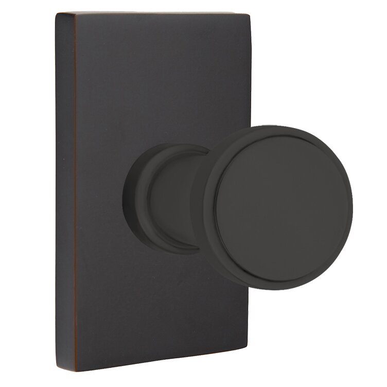 Transitional Brass Collection Transitional Brass Hook with Modern Rectangular Rosette  by Emtek