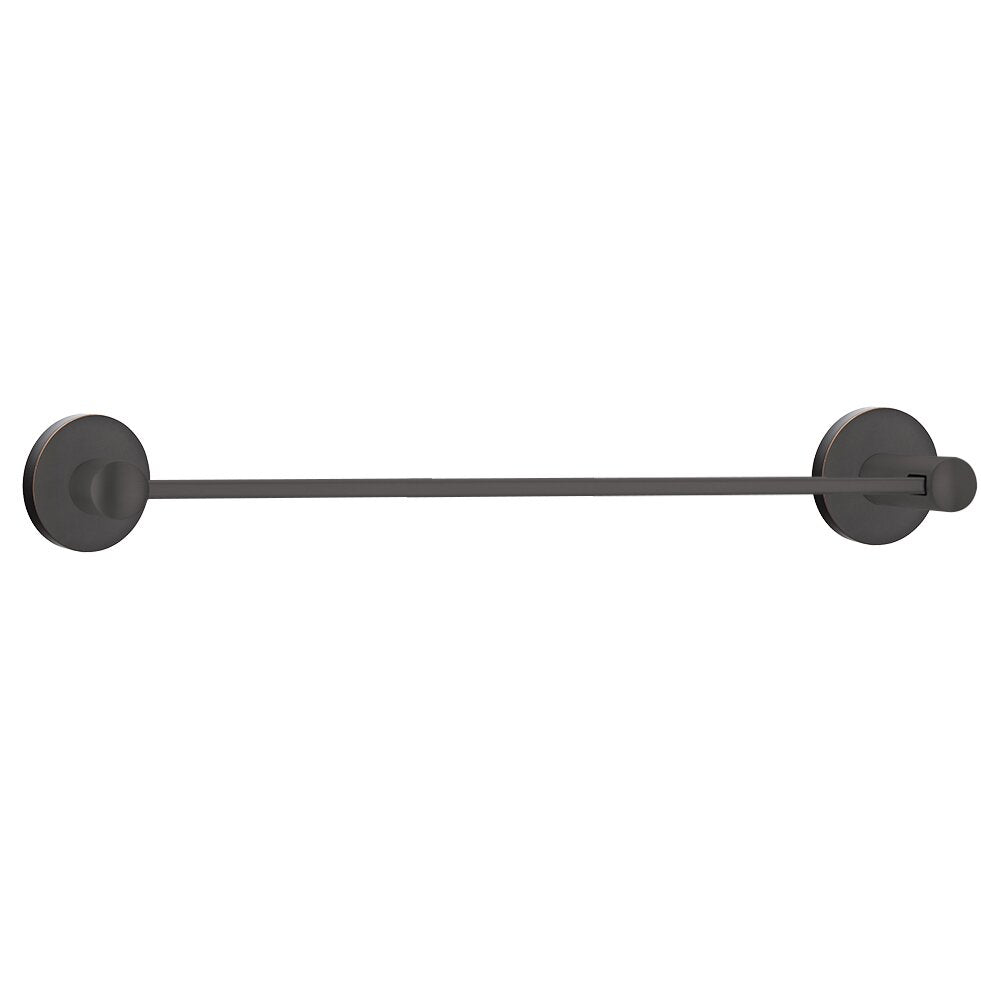 Modern Brass Collection Small Disk 24" Single Towel Bar  by Emtek