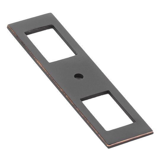 Modern Cabinet Hardware Collection 4" Long Backplate for Knob  by Emtek