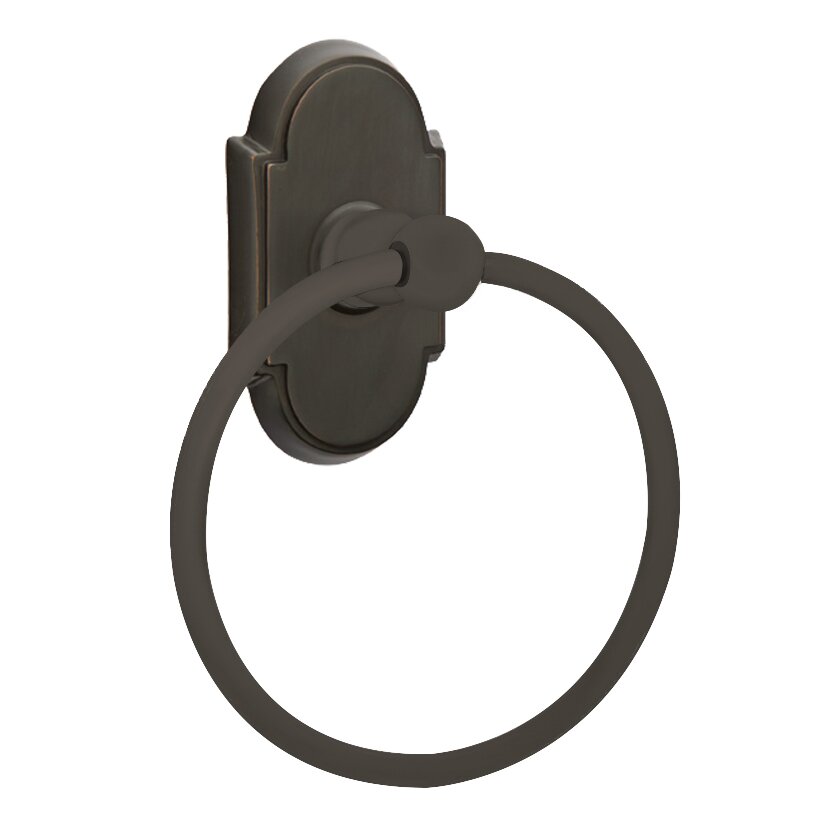 Traditional Brass Collection Arched Towel Ring by Emtek