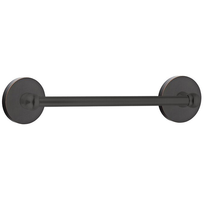 Traditional Brass Collection 18" Single Towel Bar with Small Disk Rose  by Emtek