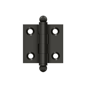 Deltana Architectural Hardware Specialty Solid Brass Hinges & Finials 1.5"x 1.5" Hinge, w- Ball Tips pair