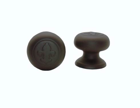 Buck Snort Lodge Decorative Hardware  Fleur De Lis Round Cabinet Knob