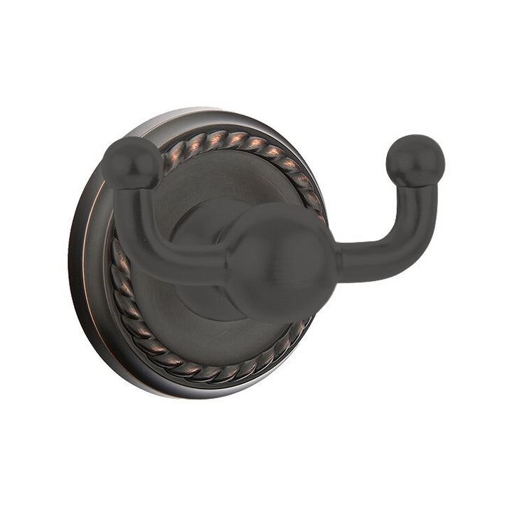 Traditional Brass Collection Rope Double Hook by Emtek
