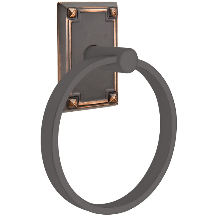 Modern Brass Collection Arts & Crafts Towel Ring  by Emtek