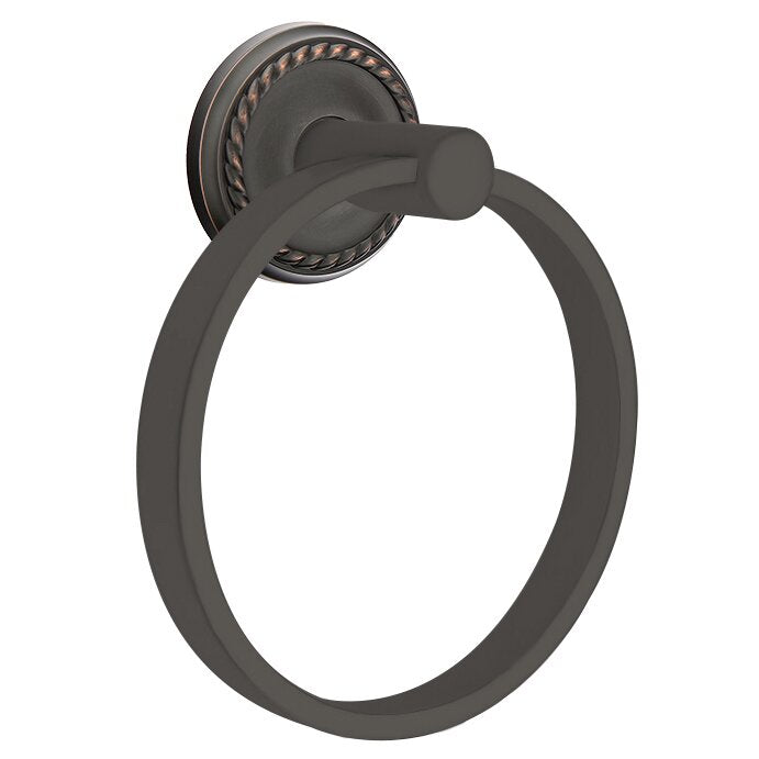 Modern Brass Collection Rope Towel Ring  by Emtek