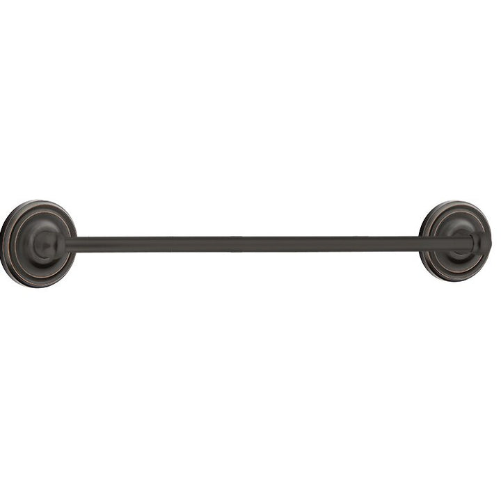 Traditional Brass Collection 30" Single Towel Bar with Regular Rose by Emtek