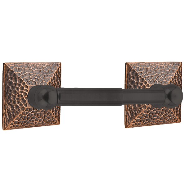Traditional Brass Collection Hammered Spring Rod Tissue Holder by Emtek