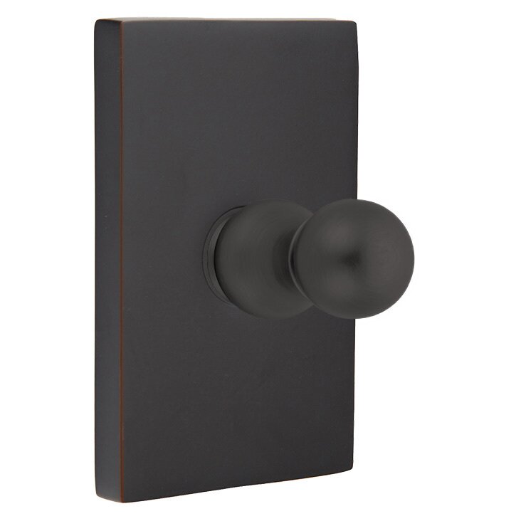 Traditional Brass Collection Modern Rectangular Single Hook by Emtek