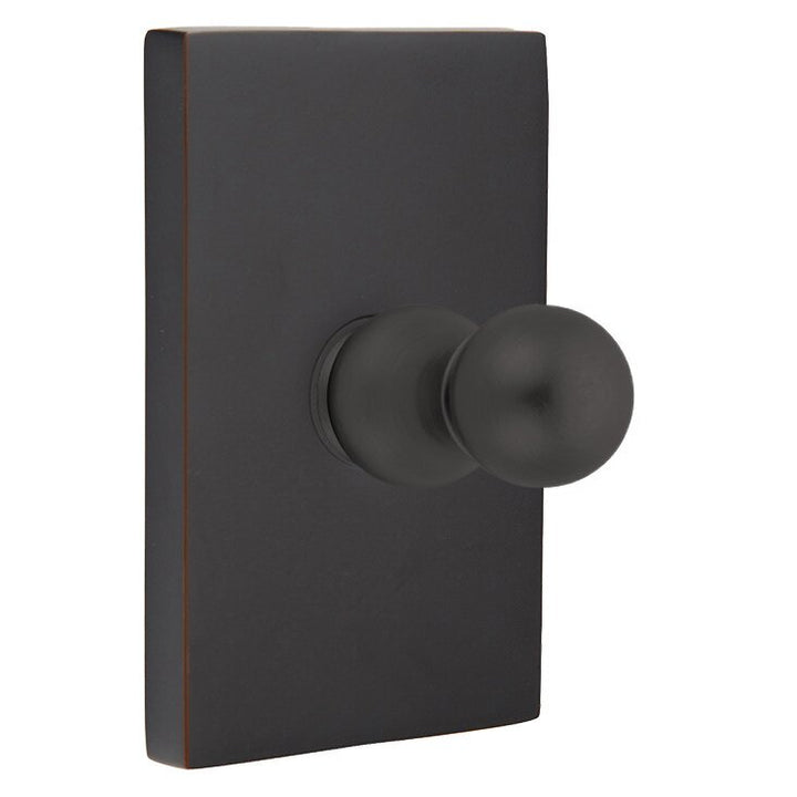 Traditional Brass Collection Modern Rectangular Single Hook by Emtek
