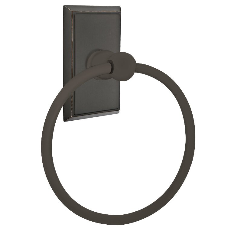 Traditional Brass Collection Rectangular Towel Ring by Emtek