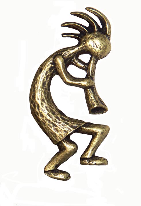 Buck Snort Lodge Hardware Kokopelli Cabinet Knob Facing Right