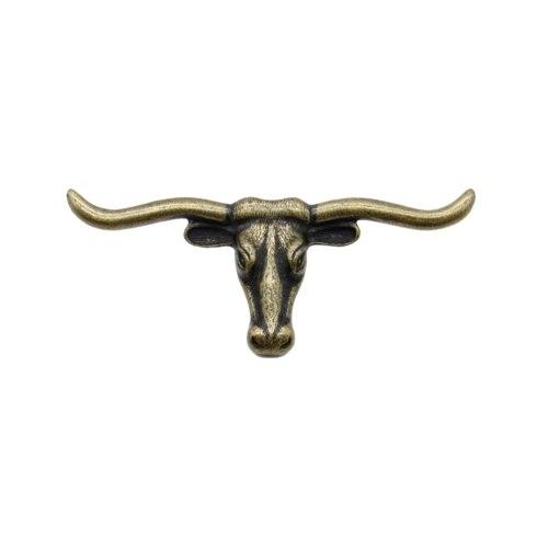 Buck Snort Lodge Decorative Hardware Cabinet Knobs and Pulls Longhorn Cabinet Pull