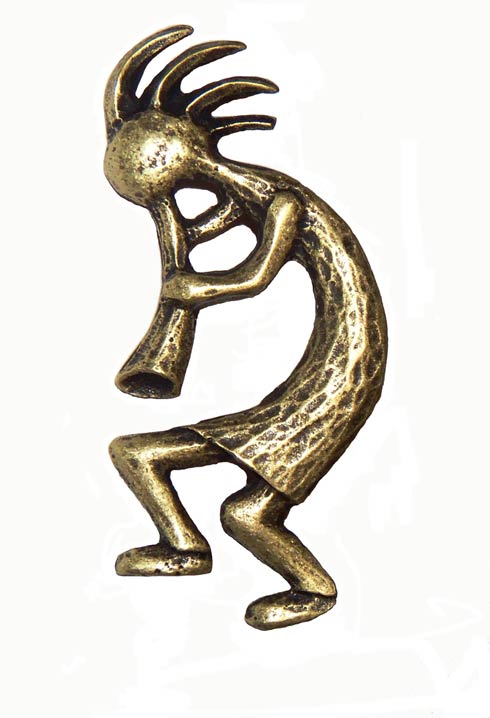 Buck Snort Lodge Hardware Kokopelli Cabinet Knob Facing Left