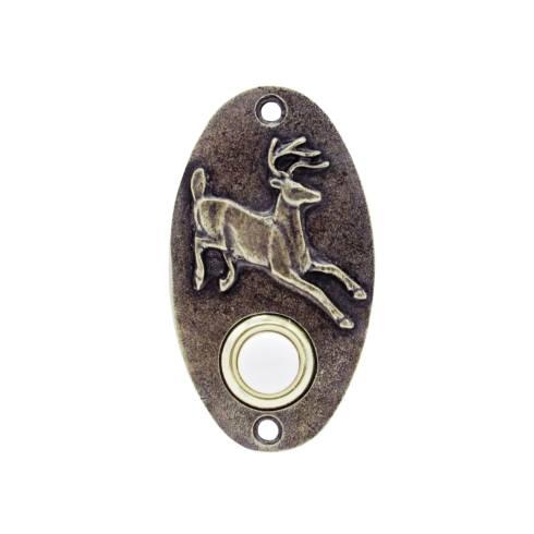 Buck Snort Lodge Oval Running Whitetail  Doorbell