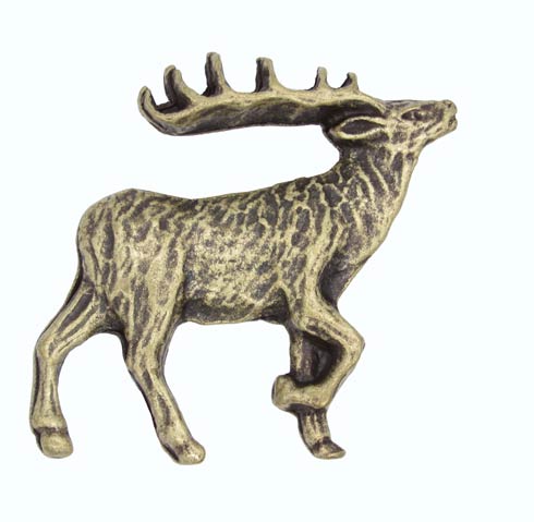 Buck Snort Lodge Decorative Hardware Cabinet Knobs and Pulls Walking Elk - FACING RIGHT