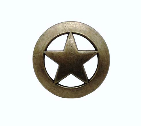 Buck snort Lodge Decorative hardware Sheriff Star Cabinet Knob