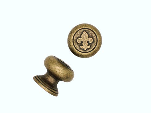 Buck Snort Lodge Decorative Hardware  Fleur De Lis Round Cabinet Knob