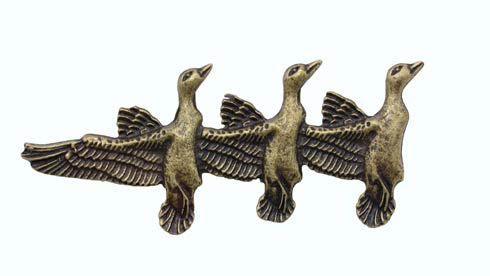 Buck Snort Lodge Decorative Hardware Cabinet Knobs and Pulls Triple Mallards