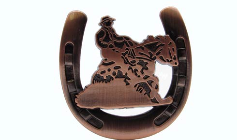 Buck Snort Lodge Decorative Hardware Riding Cowboy Horseshoe Cabinet Knob