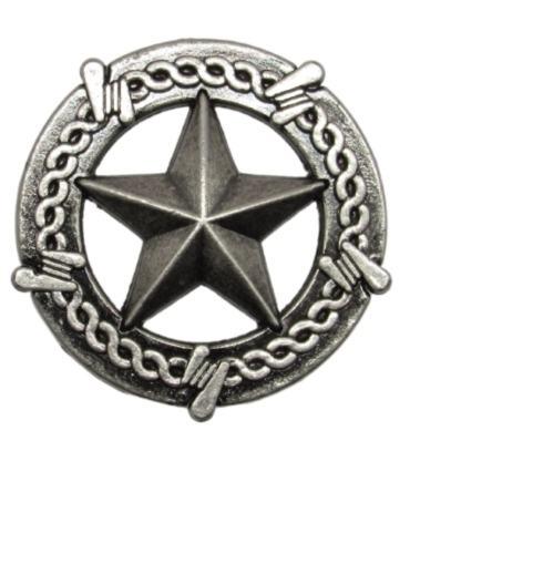Buck Snort Lodge Decorative Hardware Star with Barbed Wire Cabinet Knob