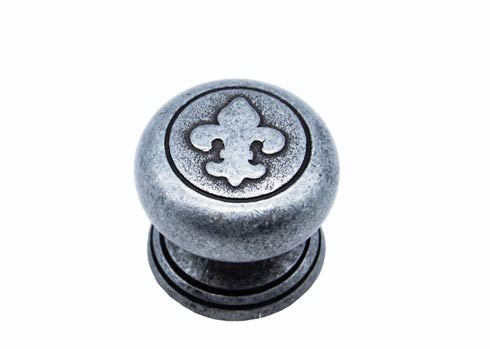 Buck Snort Lodge Decorative Hardware  Fleur De Lis Round Cabinet Knob