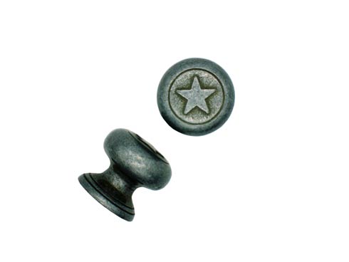 Buck Snort Lodge Hardware Raised Star  Cabinet Knob