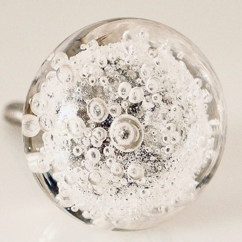 Charleston Knob Company Bubble Glass CLEAR Knob