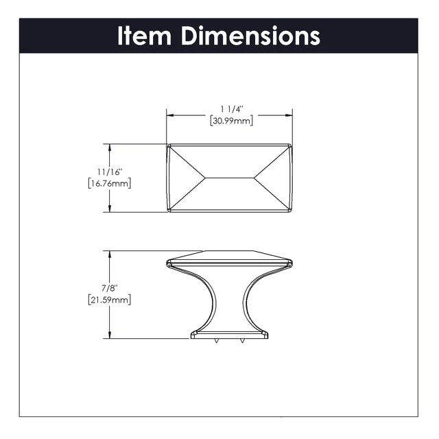 Hickory Hardware 1-1/4 inch (32mm) Bungalow Cabinet Knob