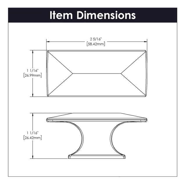 Hickory Hardware 2-5/16 (59mm) Bungalow Cabinet Knob