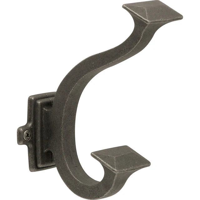 Hickory Hardware 1-1/2 Inch Center to Center Bungalow Double Coat Hook