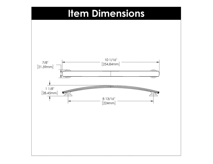 Hickory Hardware 8-13/16 inch (224mm) American Diner Cabinet Pull