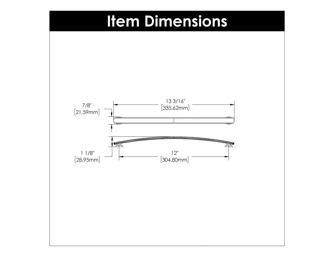 Hickory Hardware 12 inch (305mm) American Diner Cabinet Pull