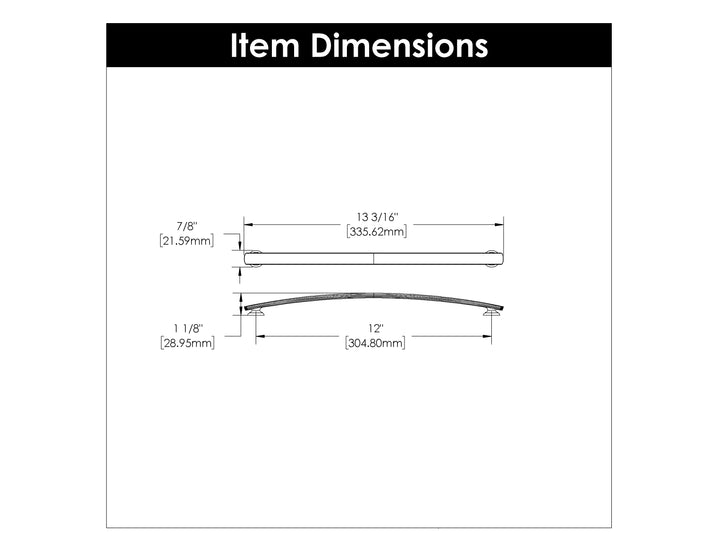 Hickory Hardware 12 inch (305mm) American Diner Cabinet Pull