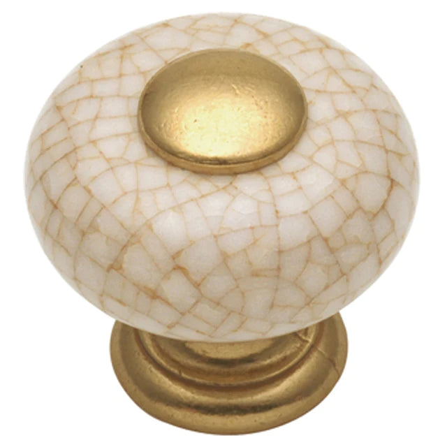 Hickory Hardware1 inch (25mm) Tranquility Vintage Brown Crackle Cabinet Knob