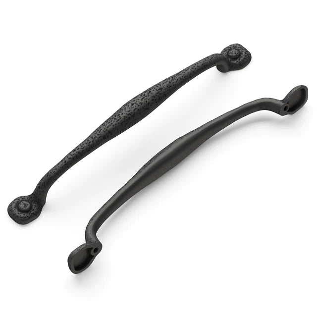 Hickory Hardware 12 inch (305mm) Refined Rustic Black Iron Appliance Pull